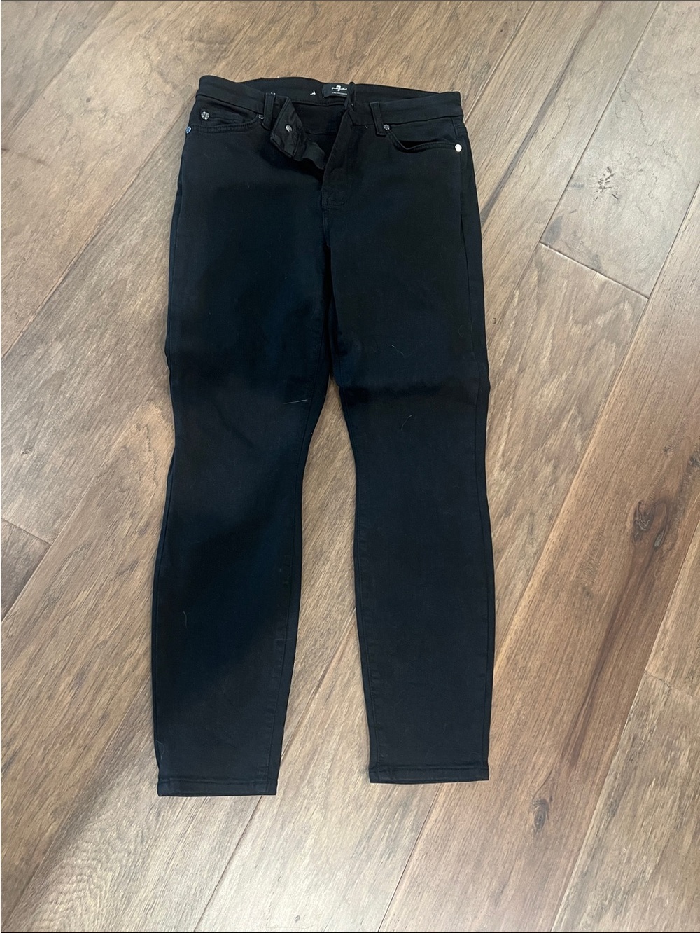 7 For All Mankind Black Skinny Jeans